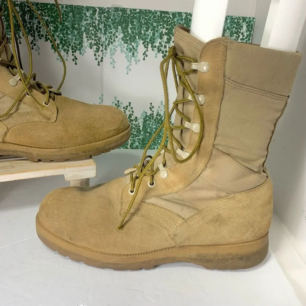 Altama Tan Suede Combat Boots Vibram Sole Military Tactical Men's Size 10